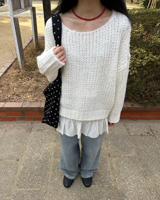 Loose-fit colored knit