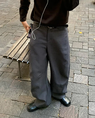 Slit wide pants