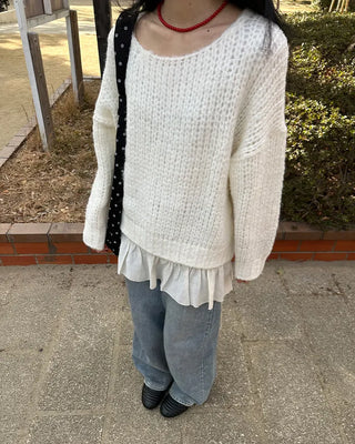 Loose-fit colored knit