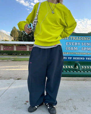 (ORIGINAL) Side-tuck Loose Fit Sweatpants (Fleece Lined)