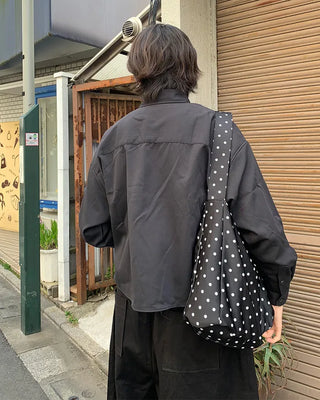 Fly-front cropped shirt