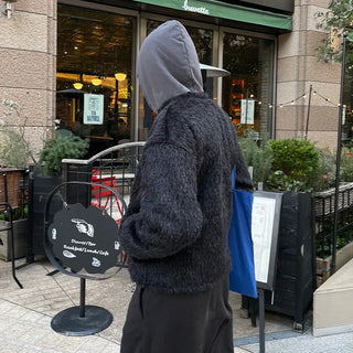 (Unisex) Shaggy Round Zip Jacket