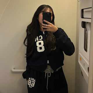 68 Patch Cropped Hoodie