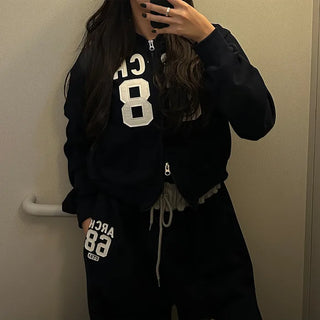 68 Patch Cropped Hoodie