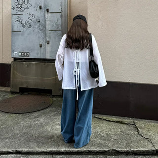 Back slit ribbon knit