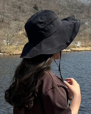 Wide-brimmed safari hat