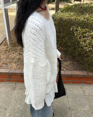 Loose-fit colored knit