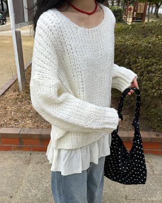 Loose-fit colored knit
