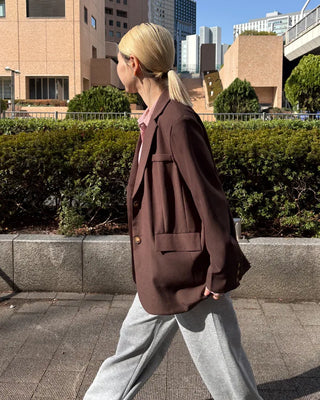 Tailored collar single overjacket