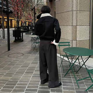 Boa bicolor suede jacket