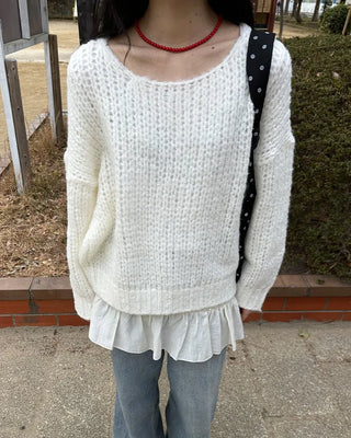 Loose-fit colored knit