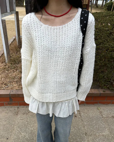 Loose-fit colored knit