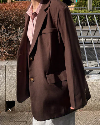 Tailored collar single overjacket