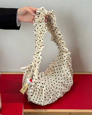 3-Way Dot Drawstring Shoulder Bag
