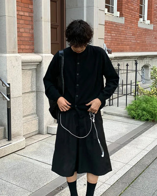 Basic round-button cardigan