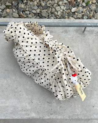 3-Way Dot Drawstring Shoulder Bag
