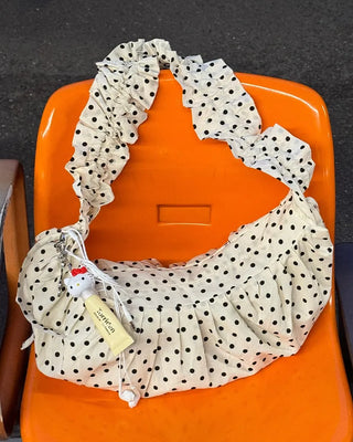 3-Way Dot Drawstring Shoulder Bag