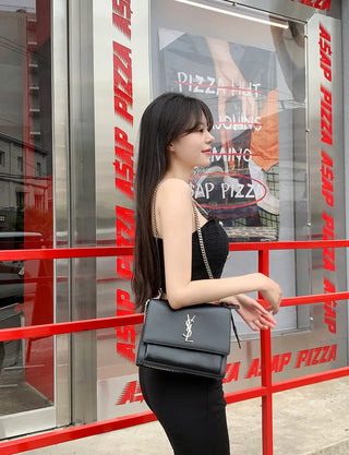 Slit long bootcut pants