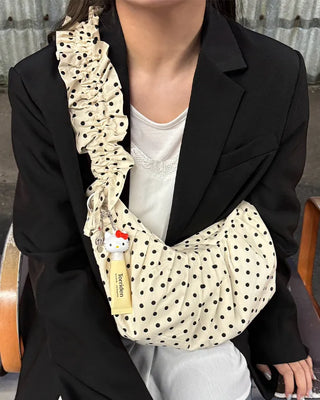 3-Way Dot Drawstring Shoulder Bag