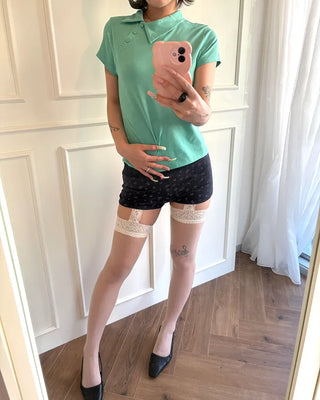 Unique Polo Neck Short Sleeve T-Shirt