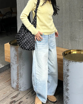 Polka Dot Tote Shoulder Bag
