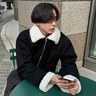 Boa bicolor suede jacket