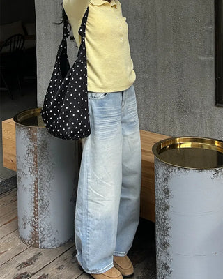 Vintage Washed Light Denim Pants