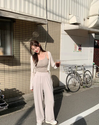 [With built-in cups] Sleeveless top with button-up cups (4 colors)