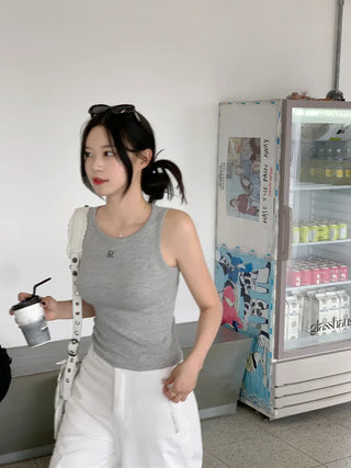 Day Slim Rib Sleeveless Top (4 colors)