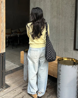 Vintage Washed Light Denim Pants