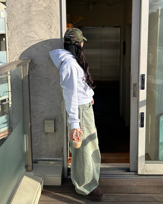 Vertical Lighting Semi-Cropped Hoodie