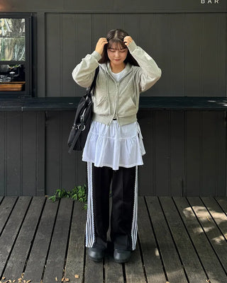 Flower Point Patchwork Hoodie