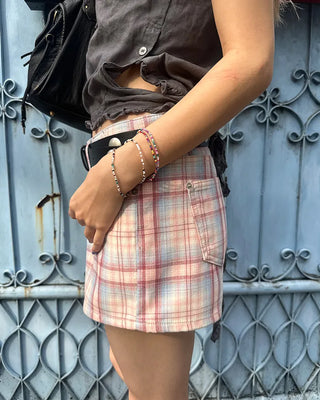 Windowpane check shorts