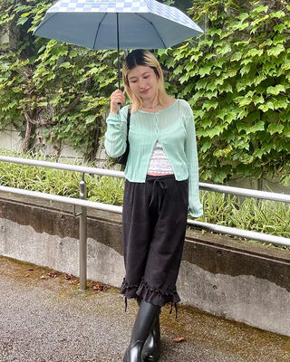 Rayon Mix Rib Summer Cardigan