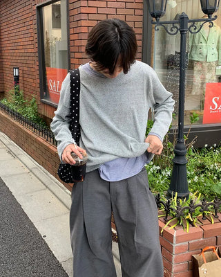 (Unisex) Sheer Round Knit