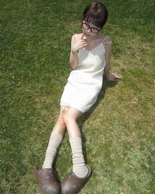 Ribbed knee-high socks