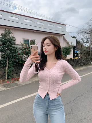 -3kg Slim Twist Cardigan (12 colors)