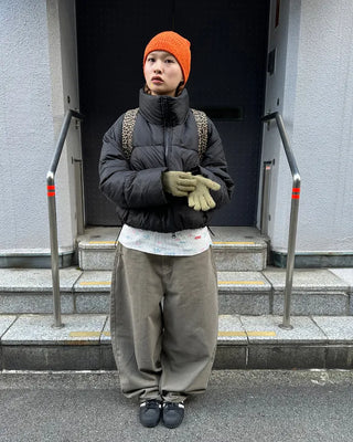 Flap hip pocket balloon cotton pants