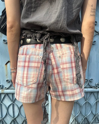 Windowpane check shorts