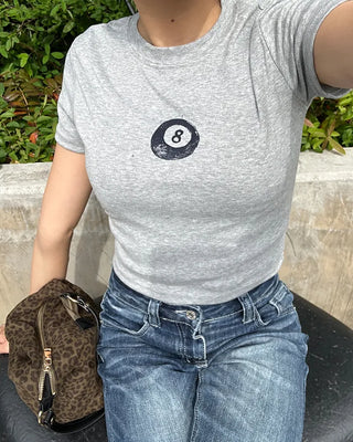 8 Ball Stamp Lettering Half T-Shirt