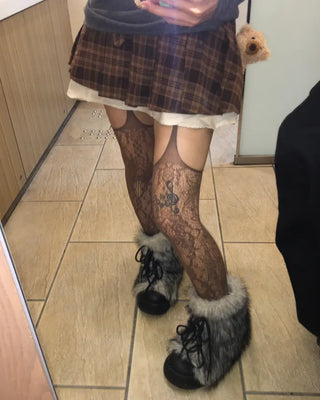 Crochet garter stockings
