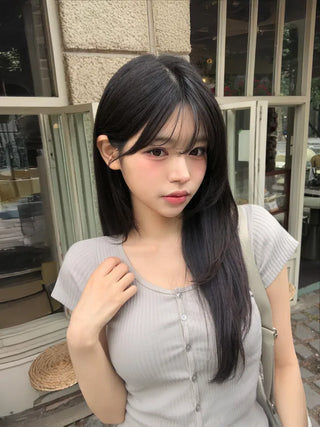 Slim ribbed short-sleeved cardigan (4 colors)
