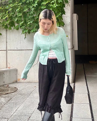 Rayon Mix Rib Summer Cardigan