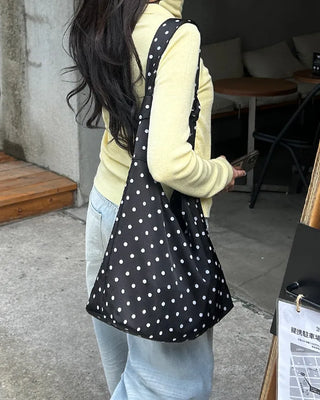 Polka Dot Tote Shoulder Bag