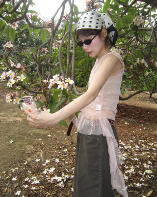 Bag Tag Wide Bermuda Cotton Pants