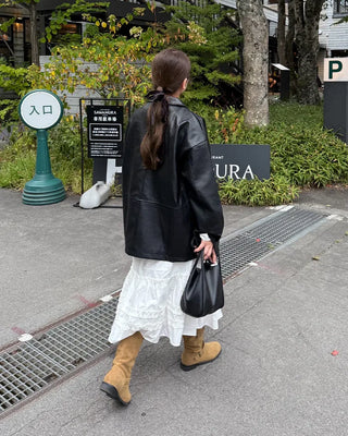 Belt-point mid-calf boots