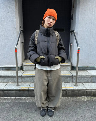 Flap hip pocket balloon cotton pants