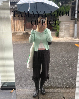 Rayon Mix Rib Summer Cardigan