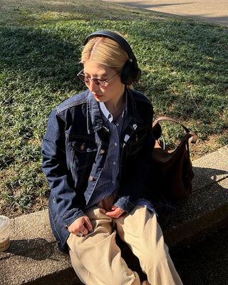 (Unisex) Double-Seam Denim Jacket