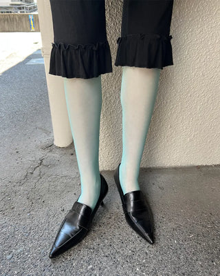 Waist frill capri pants